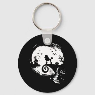 Porte-clés Poodle Dog And Moon Halloween Costume Dog Lover Fu