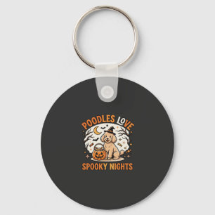 Porte-clés Poodle Halloween Saison Squelette