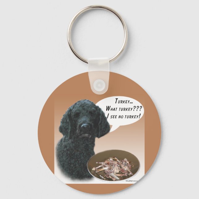 Porte-clés Poodle (noir) Turquie (Recto)
