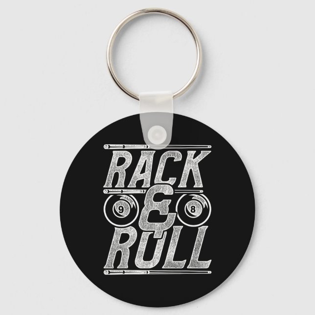 Porte-clés Pool Billard Snooker Player Rack Et Roll (Recto)