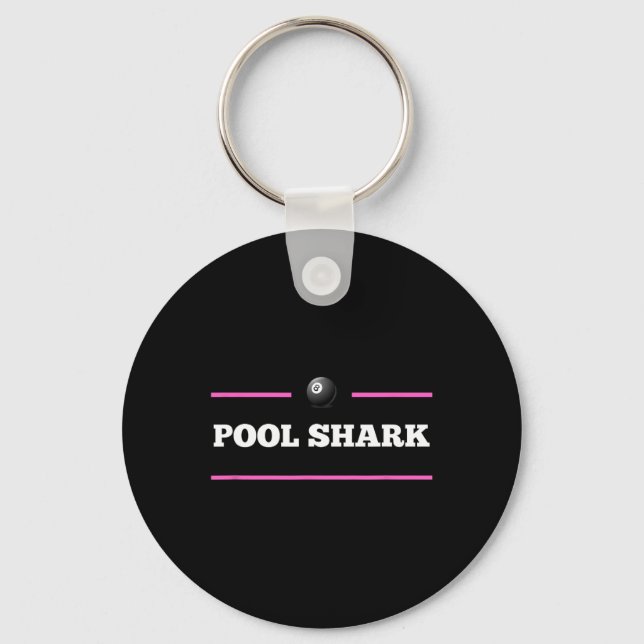 Porte-clés Pool Shark Billard femmes Hommes Jeunes (Recto)