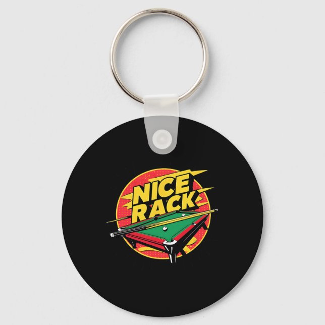Porte-clés Pool Shark Billard Nice Rack Funny Puns 8 Ball B (Recto)
