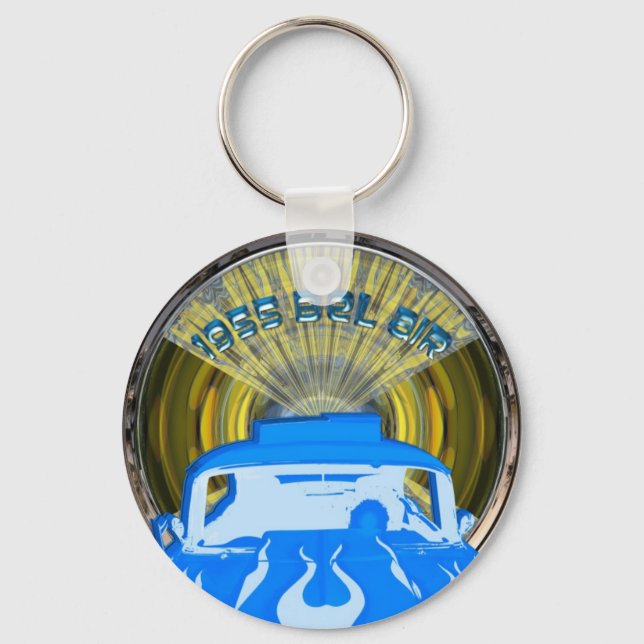 Porte-clés Pop Art 1955 Bel Air Blue (Recto)