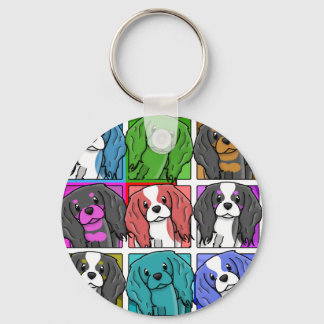 Porte-clés Pop Art Cavalier King Charles Spaniel