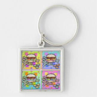 Porte-clés Pop Art HAMBURGER Premium PORTE - CLÉ