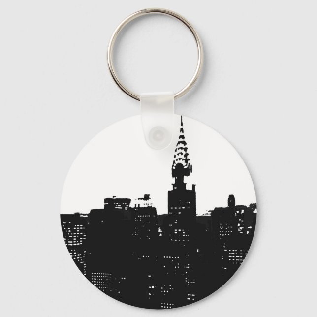 Porte-clés Pop Art New York Silhouette (Recto)