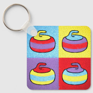 Porte-clés Pop Art Rocks Curling Design