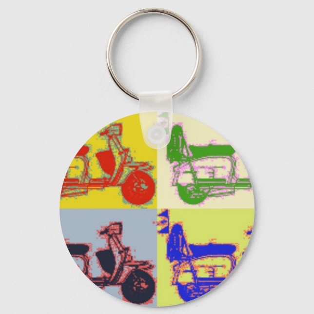 PORTE-CLÉS POP ART SCOOTER (Recto)