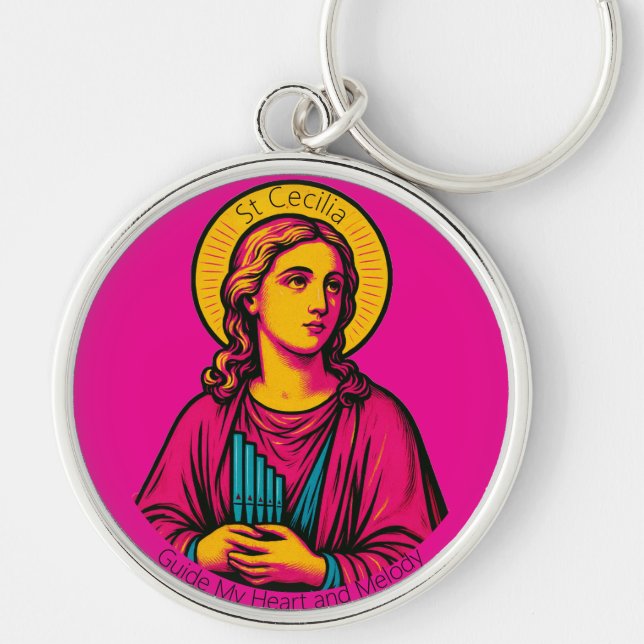 Porte-clés Pop Art Ste Cécile (Devant)
