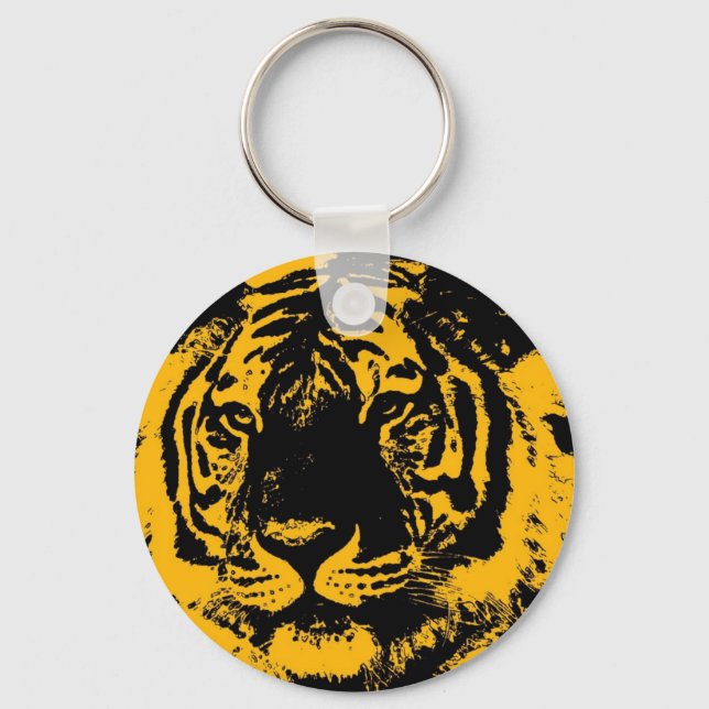 Porte-clés Pop Art Tiger (Recto)