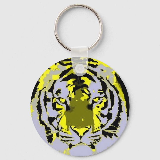 Porte-clés Pop Art Wild Tiger Look (Recto)