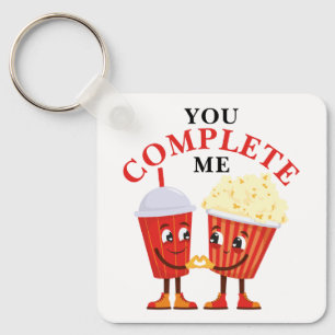 Porte-clés Popcorn Soda Vous me complétez Anniversaire cadeau