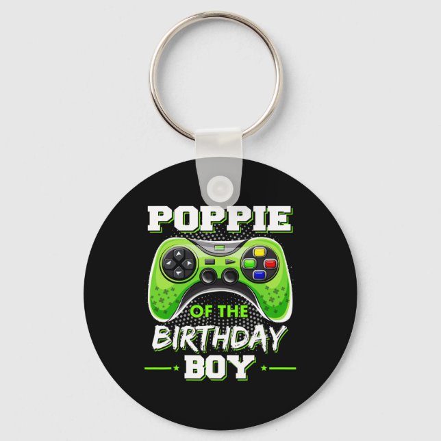 Porte-clés Poppie des décorations d'anniversaire du garçon jo (Recto)