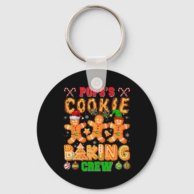 Porte-clés Pops's Xmas Cookie Baking Crew Funny Baker Lover F (Recto)