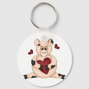 Porte-clés Porc de coeur