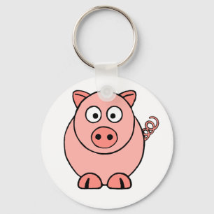 Porte-clés Porc rose