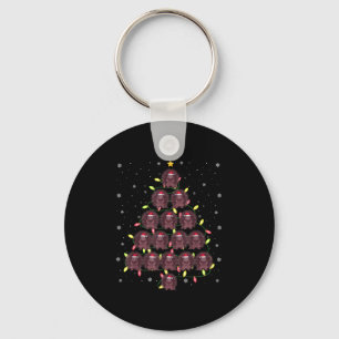 Porte-clés Porcupine Père Noël L'arbre de Noël éclaire un dou