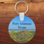 Porte-clés Port Aransas Texas Beach Grass Photographie<br><div class="desc">Belle photo océanique de Port Aransas plage herbe et dunes de sable au Texas. Un grand cadeau de porte - clé de conservation pour un Texan qui aime l'île Mustang en été. Une photo souvenir d'une belle journée.</div>