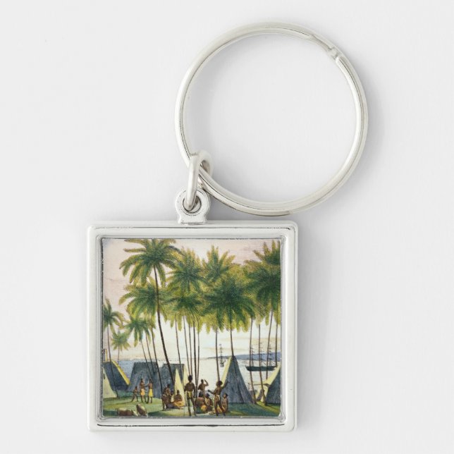 Porte-clés Port de Hanarourou dans les îles de sandwich (Devant)