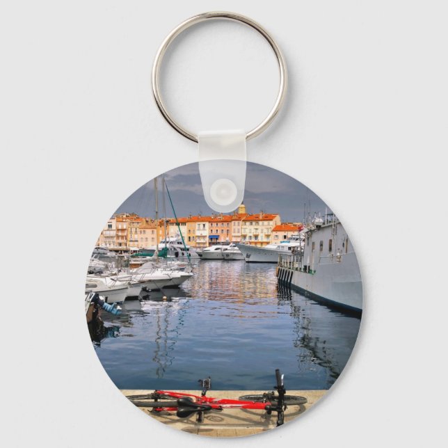 Porte-clés Port of Saint-Tropez in France (Recto)