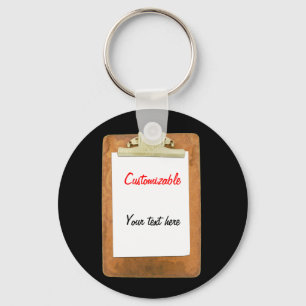 Porte-clés Porte - bloc avec papier blanc clair