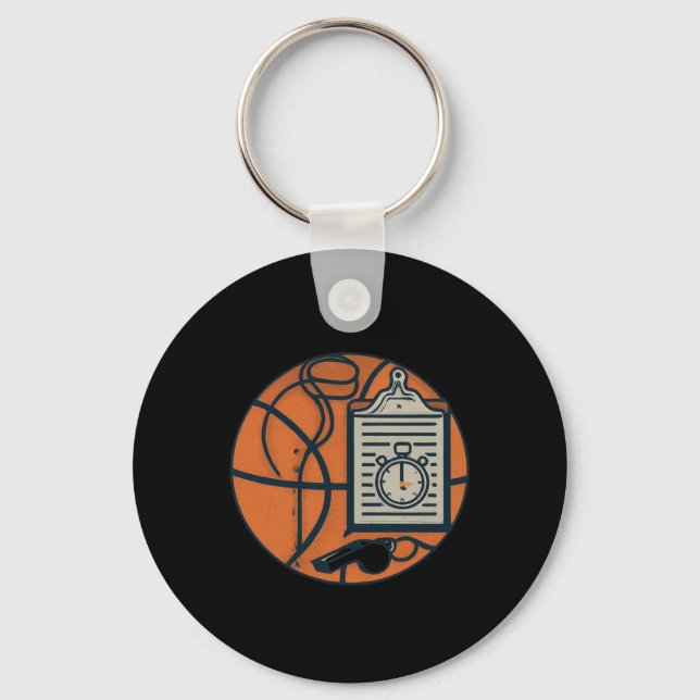 Porte-clés Porte - bloc de sifflet de l'entraîneur de basket- (Recto)