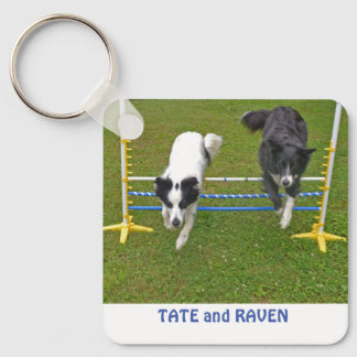 Porte-clés Porte - clé, 2,25 po x 2,25 po Collies frontalière