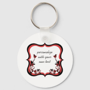 Porte-clés Porte - clé à charpente florale Sassy, Rouge