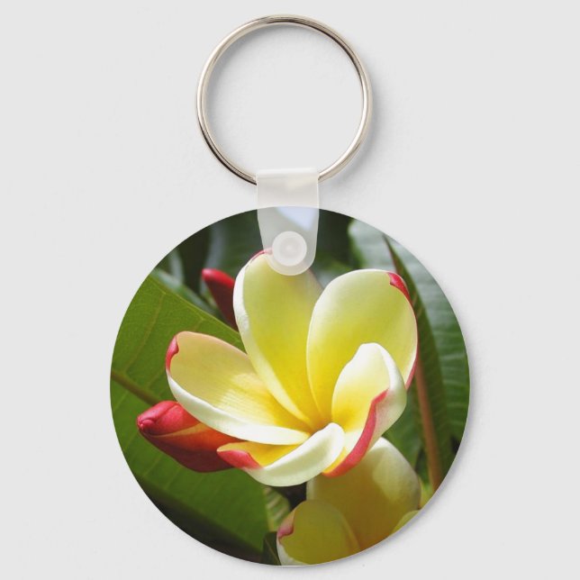Porte-clés porte - clé à fleurs jaunes (Recto)