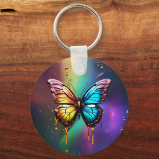 Porte-clés Porte - clé à papillon arc-en-ciel