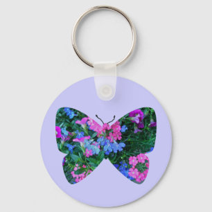 Porte-clés Porte - clé à papillon de fleurs mixtes