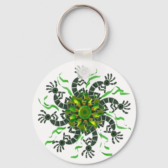 Porte-clés Porte - clé à roues Kokopelli (Recto)