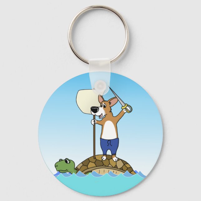 Porte-clés Porte - clé à voile Corgi (Recto)