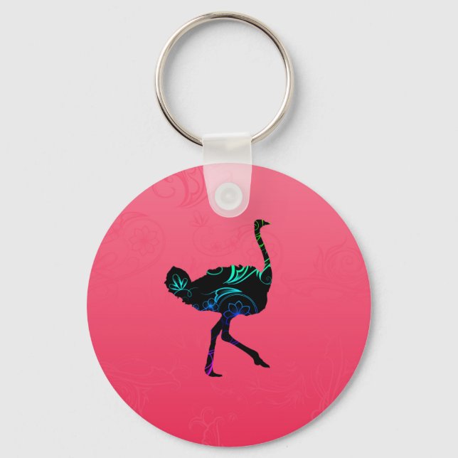 Porte-clés Porte - clé Abstrait d'autruche (Recto)