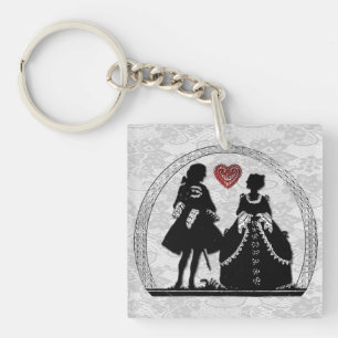 Porte-clés Porte - clé acrylique à double face Romance Silhou