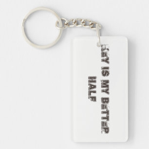Porte-clés Porte - clé acrylique avec le texte "La clé est ma