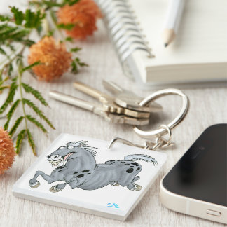 Porte-clés Porte - clé acrylique Crazy Cartoon Horse