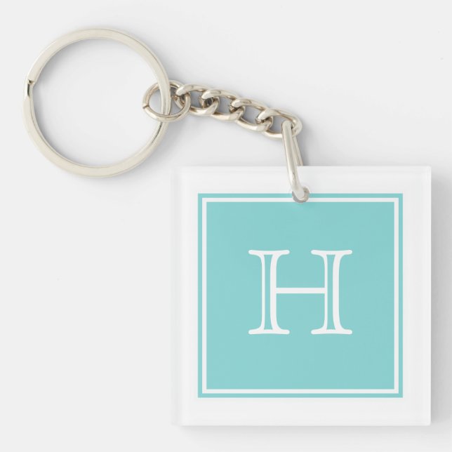 Porte-clés Porte - clé acrylique de Carré Turquoise (Devant)