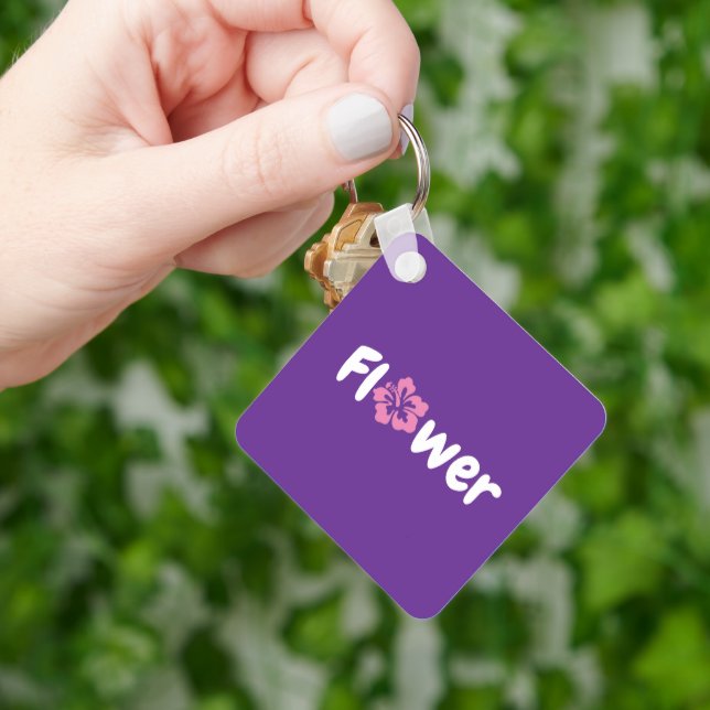 Porte-clés Porte - clé acrylique de fleurs (main)