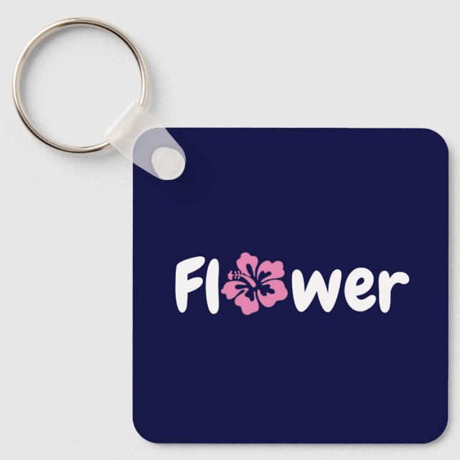 Porte-clés Porte - clé acrylique de fleurs (Recto)