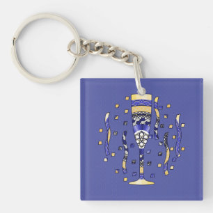 Porte-clés Porte - clé acrylique du toast du Nouvel An