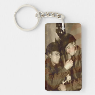 Porte-clés Porte - clé acrylique militaire vintage