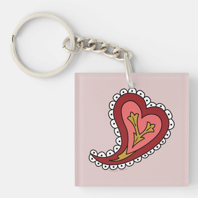 Porte-clés Porte - clé acrylique Paisley Heart (Devant)
