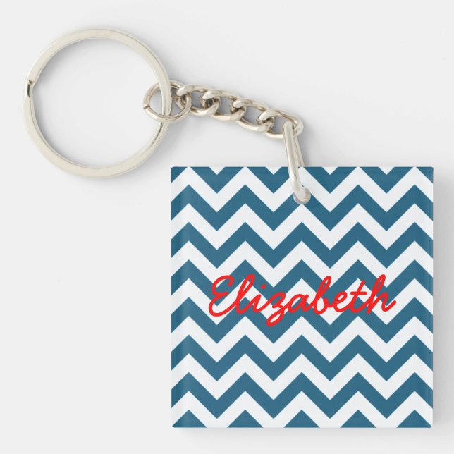 Porte-clés Porte - clé acrylique tendance Chevron (Devant)