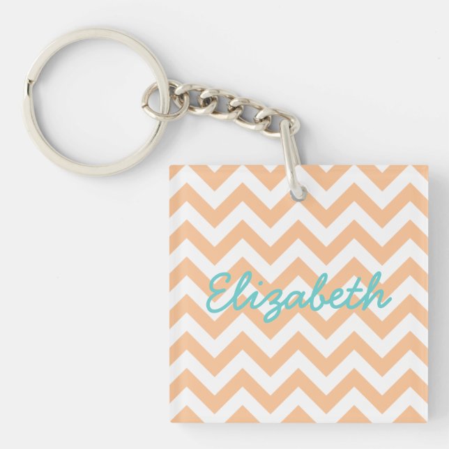 Porte-clés Porte - clé acrylique tendance Chevron (Devant)