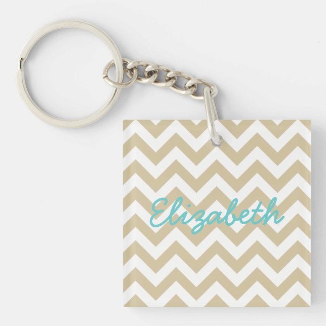 Porte-clés Porte - clé acrylique tendance Chevron (Devant)