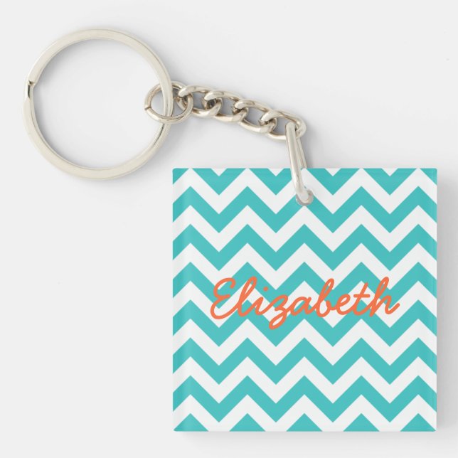 Porte-clés Porte - clé acrylique tendance Chevron (Devant)