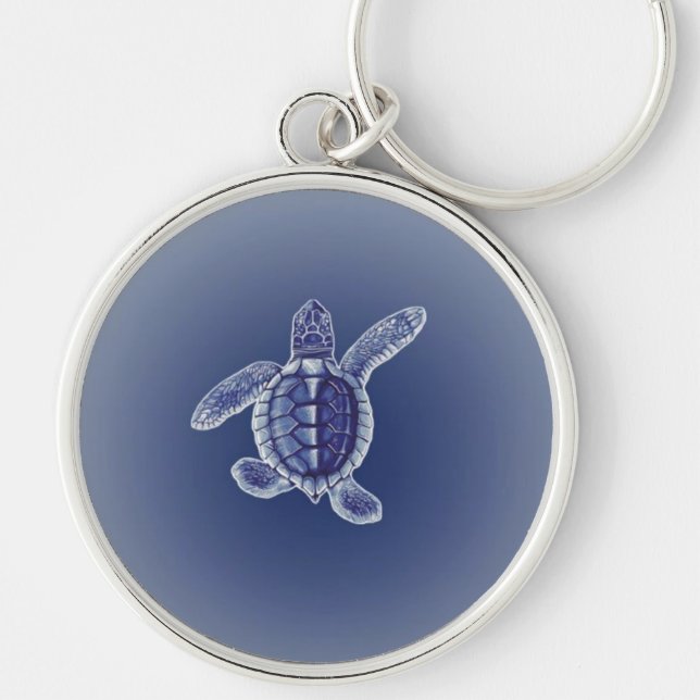 Porte-clés Porte - clé acrylique tortue avec Arrière - plan b (Devant)