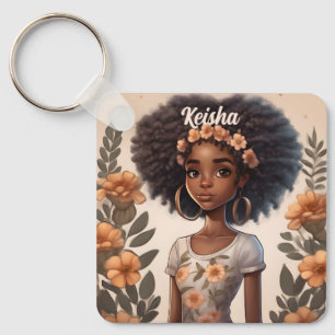 Porte-clés Porte - clé afro-américaine personnalisée