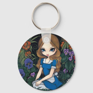 Porte-clés porte - clé "Alice et les fleurs"